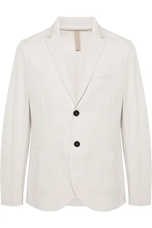 Harris Wharf London Single-breasted seersucker blazer