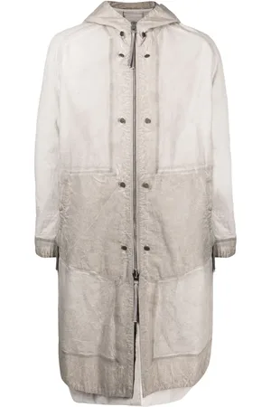 11 BY BORIS BIDJAN SABERI Faded-effect hooded parka