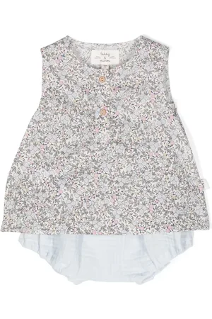 TEDDY & MINOU Floral-print cotton tank top