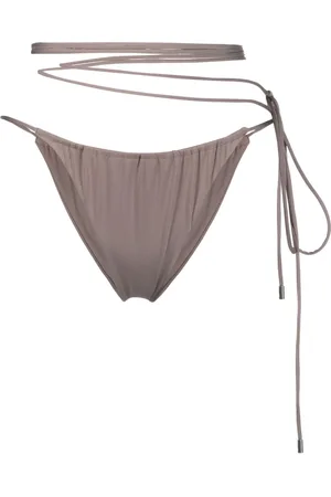 Saint Laurent Wraparound lace-up bikini bottom