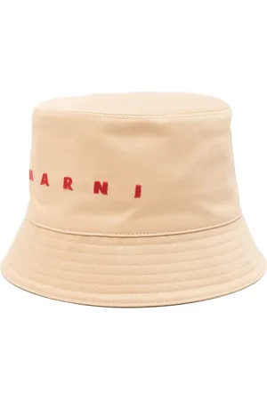 Marni Logo-embroidered cotton bucket hat