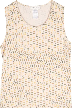 Céline 1990-2000s Macadam stretch-cotton tank top