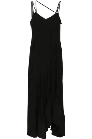 Lanvin Asymmetric-hem pleated dress