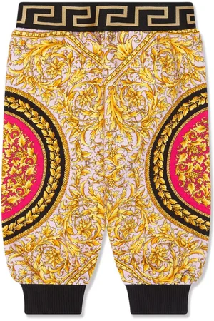 VERSACE Barocco-print jersey trousers