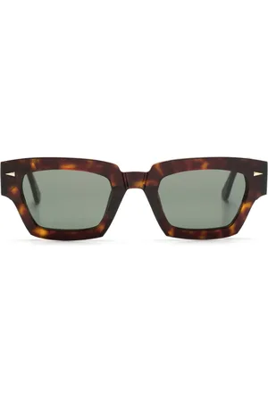 AHLEM Magenta rectangle-frame sunglasses