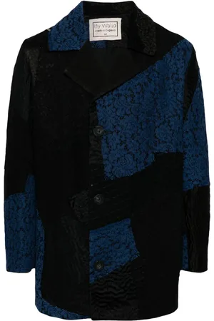 BY WALID Colour-block single-breasted coat