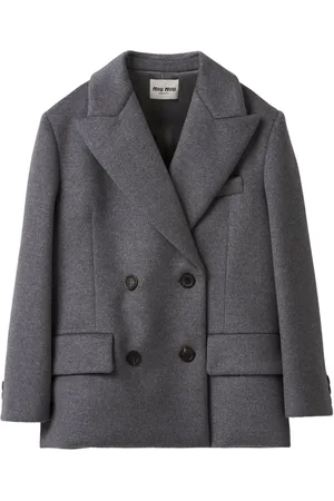 Miu Miu Double-breasted velour wool blazer