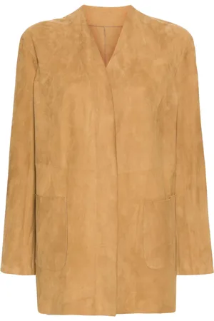 SALVATORE SANTORO Open-front suede cardigan