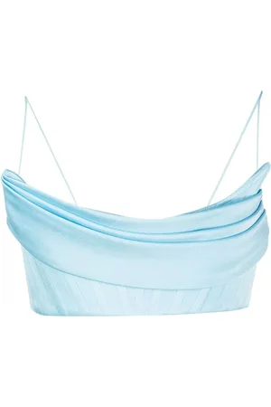 ALEX PERRY Draped-detail cropped corset