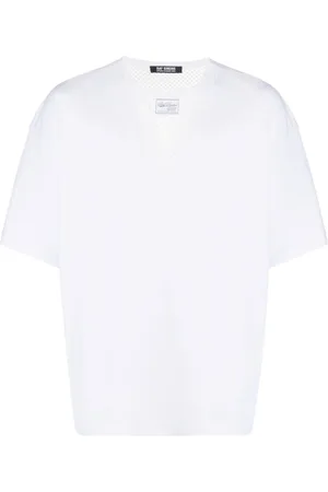 RAF SIMONS Fishnet-panel short-sleeve T-shirt