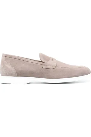 Kiton Penny slot suede loafers