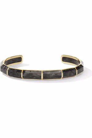 David Yurman 18kt yellow and carbon Faceted Cuff bracelet (8.5mm)