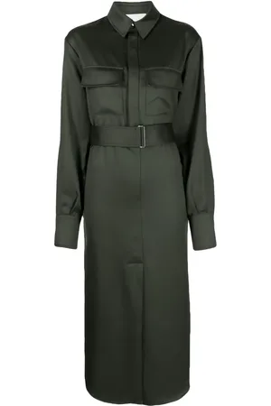 Sa Su Phi Long-sleeve wool shirtdress