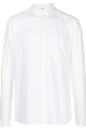 TRANSIT Band-collar panelled shirt