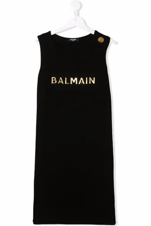 Balmain TEEN logo-print sleeveless dress