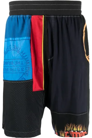 AMEN Patchwork-design track shorts