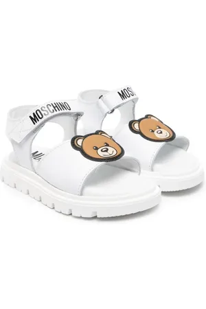 Moschino Teddy Bear-appliqué leather sandals