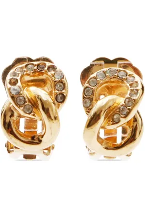 Dior Rhinestone clip-on earrings
