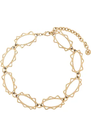 Givenchy 1980s oval-shape link necklace
