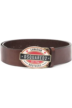 Dsquared2 Logo-buckle leather belt