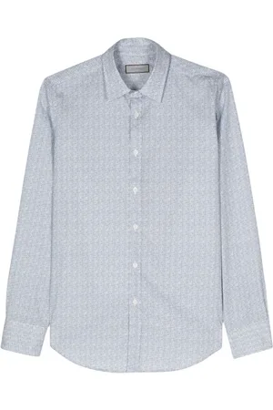 CANALI Graphic-print cotton shirt