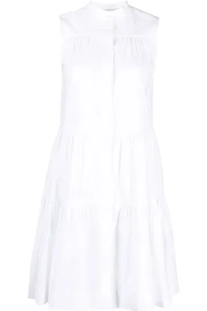 BLANCA Tiered cotton shirtdress