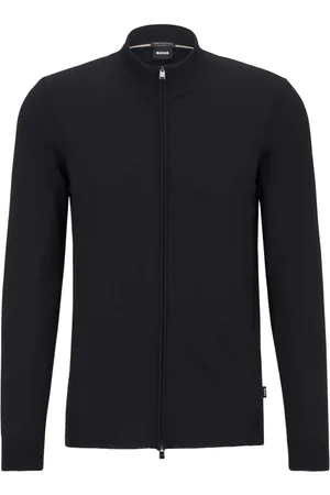 HUGO BOSS Zip-up virgin-wool cardigan