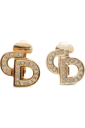 Dior CD rhinestone-embellished earrings