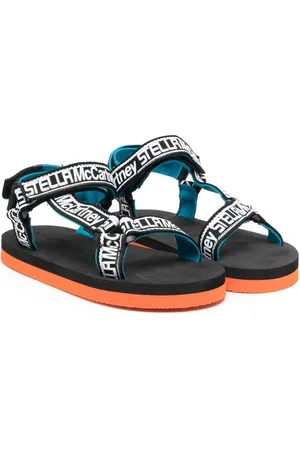 Stella McCartney Logo-print touch strap sandals