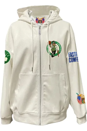 JEFF HAMILTON X Boston Celtics artificial-leather hooded jacket