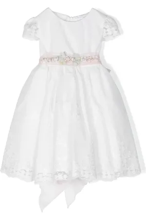 Mimilù Floral-embroidered tulle tiered dress