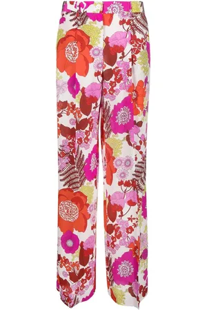 P.A.R.O.S.H. Floral-print flared trousers