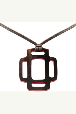 Hermès 20th Century Rhythm Buffalo Horn Pendant Necklace costume necklace