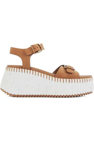 Chloé 80mm Nama wedge sandals