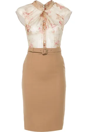 Dior 2010s floral-print semi-sheer dress