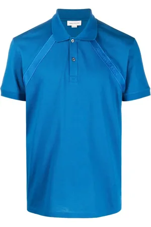 Alexander McQueen Logo-tape jersey polo shirt