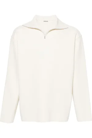 Auralee Zip-up Milano-knit jumper
