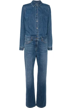 Elisabetta Franchi Long-sleeve denim jumpsuit