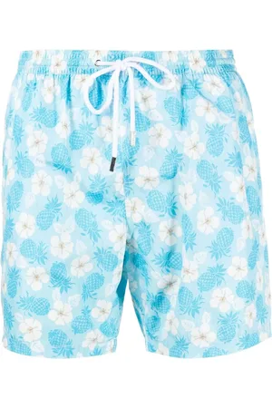 BARBA Floral-print swimming shorts