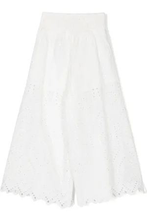 Twin-Set Cutwork detailing flared trousers