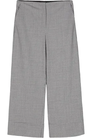 THEORY Check-pattern straight-leg trousers