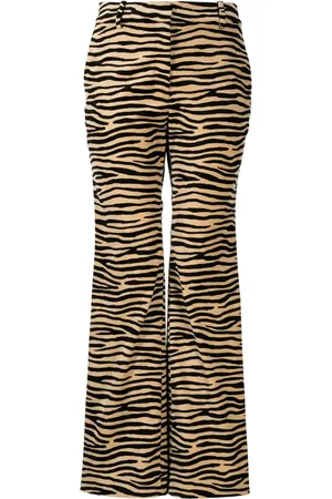 Paco rabanne Tiger-print straight-leg trousers