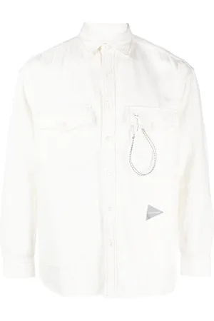 and wander Logo-print long-sleeved shirt