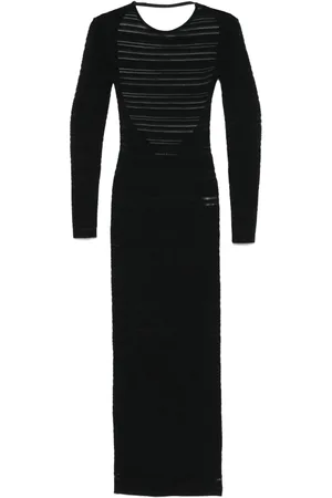 ANDREADAMO Striped knit maxi dress