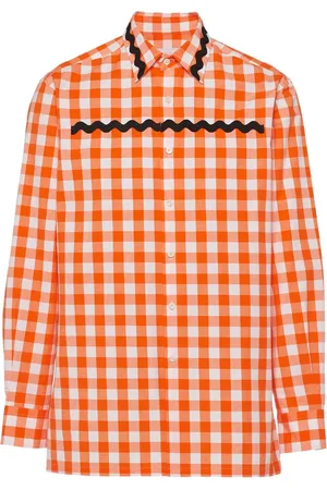 Prada Gingham-check cotton shirt