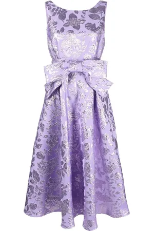 P.A.R.O.S.H. Floral-pattern satin midi dress