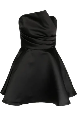 Amsale Asymmetrical draped bodice mini dress