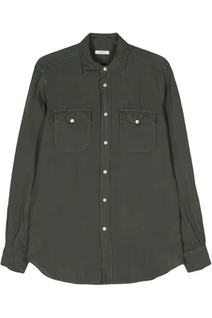 Boglioli Slub-texture linen shirt