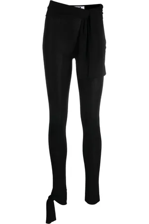 Msgm Semi-sheer tied-waist leggings