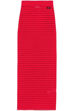 Elisabetta Franchi Open-knit midi skirt